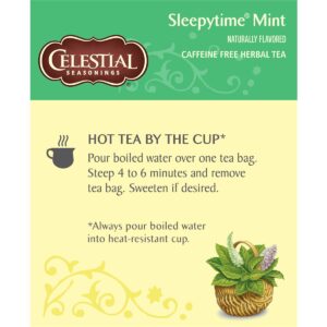 BEDTIME tea | Celestial SLEEPY TIME mint herbal TEA - Celestial Sleepytime Mint Herbal tea Brewing